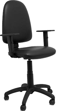 Piqueras y Crespo Silla Ayna similpiel negro con brazos regulables y Piqueras y Crespo Silla Ayna similpiel negro con brazos regulables y