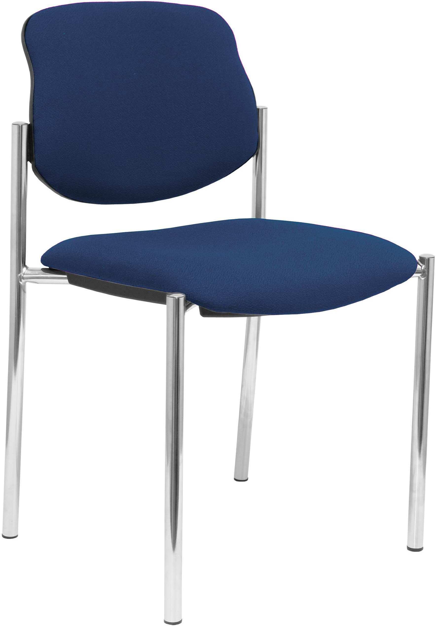 silla fija villalgordo bali azul marino chasis cromo