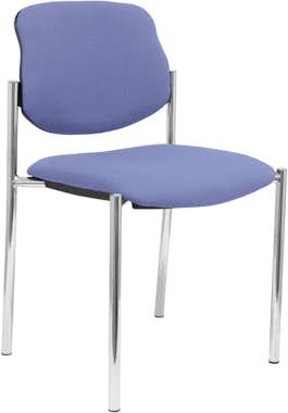 Piqueras y Crespo Silla fija Villalgordo bali azul claro chasis crom Piqueras y Crespo Silla fija Villalgordo bali azul claro chasis crom