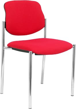 Piqueras y Crespo Silla fija Villalgordo bali rojo chasis cromo Piqueras y Crespo Silla fija Villalgordo bali rojo chasis cromo