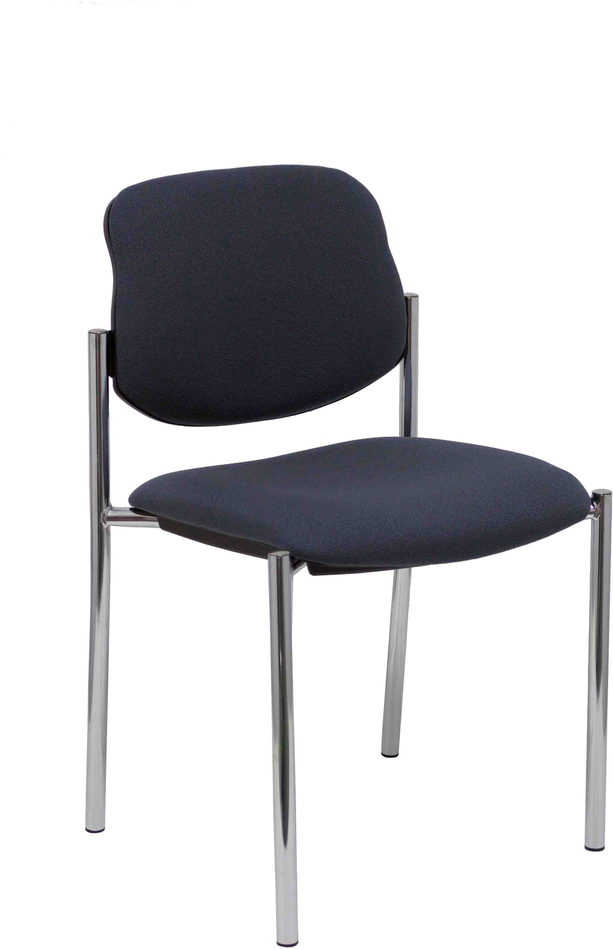 silla fija villalgordo bali gris oscuro chasis cromo