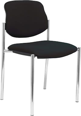 Piqueras y Crespo Silla fija Villalgordo bali negro chasis cromo Piqueras y Crespo Silla fija Villalgordo bali negro chasis cromo