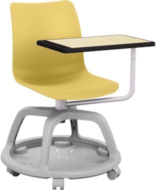 Piqueras y Crespo Pupitre giratorio Luciana color amarillo con mesa Piqueras y Crespo Pupitre giratorio Luciana color amarillo con mesa