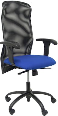 Piqueras y Crespo Silla Reillo respaldo malla negro asiento azul Piqueras y Crespo Silla Reillo respaldo malla negro asiento azul