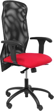 Piqueras y Crespo Silla Reillo respaldo malla negro asiento rojo Piqueras y Crespo Silla Reillo respaldo malla negro asiento rojo