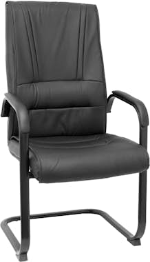 Piqueras y Crespo Sillón Gineta patin similpiel negro chasis negro Piqueras y Crespo Sillón Gineta patin similpiel negro chasis negro