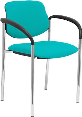 Piqueras y Crespo Silla fija Villalgordo bali verde chasis cromo con Piqueras y Crespo Silla fija Villalgordo bali verde chasis cromo con