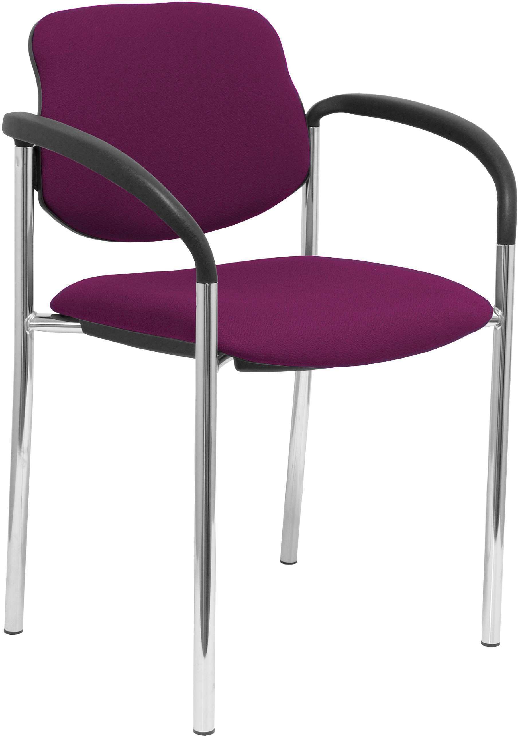 silla fija villalgordo bali morado chasis cromo con brazos
