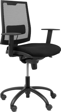 Piqueras y Crespo Silla Arroba malla negra asiento bali negro brazos Piqueras y Crespo Silla Arroba malla negra asiento bali negro brazos