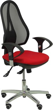 Piqueras y Crespo Silla Socuéllamos sincro malla negra asiento tela Piqueras y Crespo Silla Socuéllamos sincro malla negra asiento tela