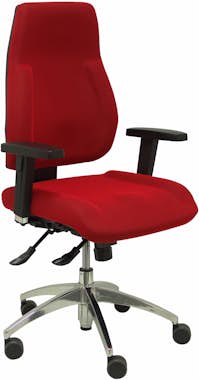 Piqueras y Crespo Silla Alhambra sincro tela rojo brazos regulables Piqueras y Crespo Silla Alhambra sincro tela rojo brazos regulables