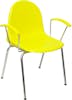 Piqueras y Crespo Pack 4 sillas Ves plástico amarillo Piqueras y Crespo Pack 4 sillas Ves plástico amarillo