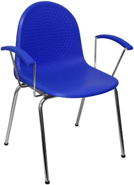 Piqueras y Crespo Pack 4 sillas Ves plástico azul Piqueras y Crespo Pack 4 sillas Ves plástico azul
