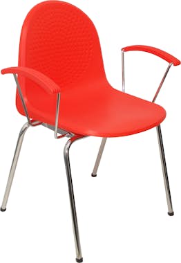 Piqueras y Crespo Pack 4 sillas Ves plástico naranja Piqueras y Crespo Pack 4 sillas Ves plástico naranja