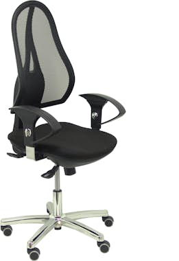 Piqueras y Crespo Silla Socuéllamos sincro malla negra asiento tela Piqueras y Crespo Silla Socuéllamos sincro malla negra asiento tela