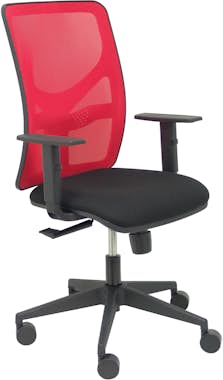 Piqueras y Crespo Silla Motilla malla roja asiento bali negro brazo Piqueras y Crespo Silla Motilla malla roja asiento bali negro brazo