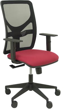 Piqueras y Crespo Silla Motilla malla negra asiento bali granate bra Piqueras y Crespo Silla Motilla malla negra asiento bali granate bra