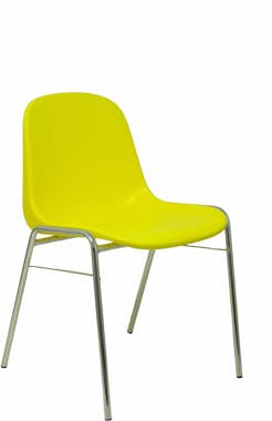 Piqueras y Crespo Pack 4 sillas Alborea amarilla chasis cromo Piqueras y Crespo Pack 4 sillas Alborea amarilla chasis cromo