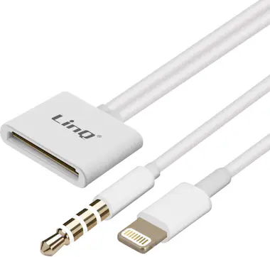 LinQ Adaptador 30 PIN a Lightning + Jack 3.5mm Audio y LinQ Adaptador 30 PIN a Lightning + Jack 3.5mm Audio y