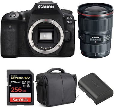 Canon EOS 90D + EF 16-35mm f/4L IS USM + SanDisk 256GB U Canon EOS 90D + EF 16-35mm f/4L IS USM + SanDisk 256GB U