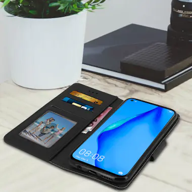 Avizar Funda Huawei P40 Lite Libro Monedero F. Soporte - Avizar Funda Huawei P40 Lite Libro Monedero F. Soporte -