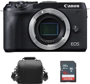 Canon CANON EOS M6 Mark II Cuerpo Negro + Bolsa de camar Canon CANON EOS M6 Mark II Cuerpo Negro + Bolsa de camar