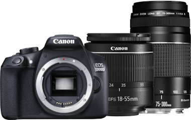 Canon EOS 1300D + EF-S 18-55mm F3.5-5.6 IS II + EF 75-30 Canon EOS 1300D + EF-S 18-55mm F3.5-5.6 IS II + EF 75-30