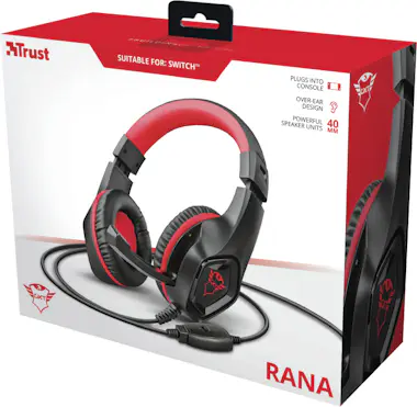 Trust Trust GXT 404R Rana Auriculares Diadema Negro, Roj Trust Trust GXT 404R Rana Auriculares Diadema Negro, Roj