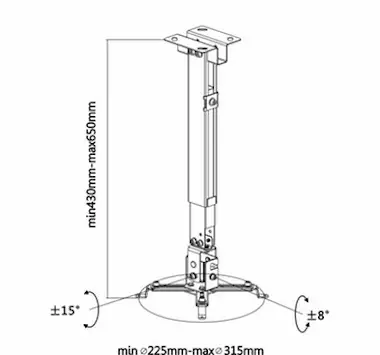 Generica AISENS CWP01TSE-049 montaje para projector Pared/t Generica AISENS CWP01TSE-049 montaje para projector Pared/t