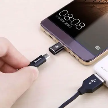 Baseus Adaptador Micro-USB a USB tipo C Carga y transfere Baseus Adaptador Micro-USB a USB tipo C Carga y transfere