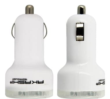 Akashi Cargador para coche Encendedor 2 USB + Cable USB-C Akashi Cargador para coche Encendedor 2 USB + Cable USB-C