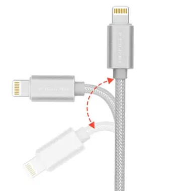Akashi Akashi cable Lightning a USB Apple Nailon Blanco Akashi Akashi cable Lightning a USB Apple Nailon Blanco