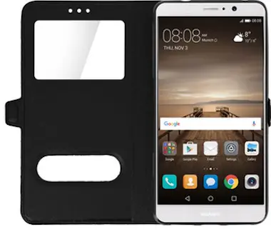 Avizar Funda Huawei Mate 9 libro con doble ventana Carcas Avizar Funda Huawei Mate 9 libro con doble ventana Carcas