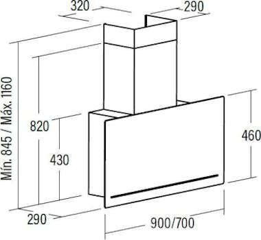 Cata Campana decorativa Cata Goya 90 WH blanca 90cm Cata Campana decorativa Cata Goya 90 WH blanca 90cm
