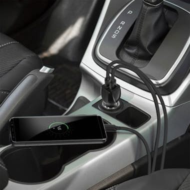 Global Technology Cargador para coche , 2 puertos USB y cable USB-C Global Technology Cargador para coche , 2 puertos USB y cable USB-C