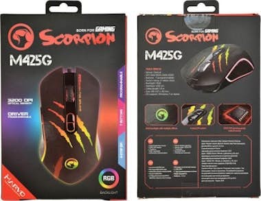 Scorpion Raton Gaming Led RGB - 7 Botones - (MA-M425G) Scorpion Raton Gaming Led RGB - 7 Botones - (MA-M425G)