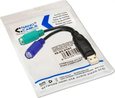 Nanocable Nanocable CONVERSOR PS/2(TECLADO+RATON) A USB, TIP Nanocable Nanocable CONVERSOR PS/2(TECLADO+RATON) A USB, TIP