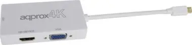 Approx Approx appC37 Display Port HDMI, DVI, VGA Blanco a Approx Approx appC37 Display Port HDMI, DVI, VGA Blanco a