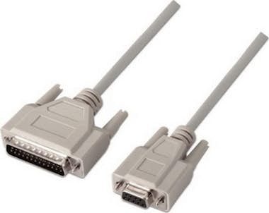 Nanocable Nanocable CABLE SERIE NULL MODEM DB9/H-DB25/M 1.8