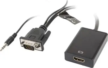Lanberg Lanberg AD-0021-BK VGA HDMI Negro adaptador de cab Lanberg Lanberg AD-0021-BK VGA HDMI Negro adaptador de cab