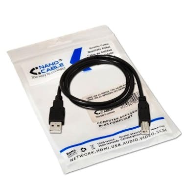 Nanocable Nanocable 10.01.0102-BK 1m USB A USB B Macho Macho Nanocable Nanocable 10.01.0102-BK 1m USB A USB B Macho Macho
