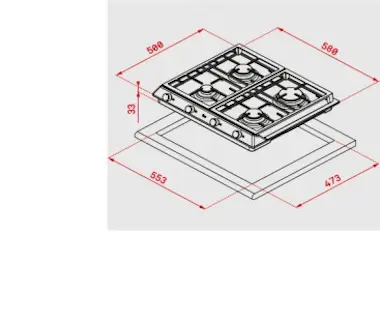 Teka Teka EX 60 1 3G AI AL DR NAT Integrado Encimera de Teka Teka EX 60 1 3G AI AL DR NAT Integrado Encimera de