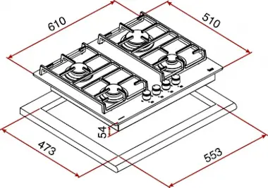 Teka Teka CGW LUX 60 3G AI AL TR Integrado Encimera de Teka Teka CGW LUX 60 3G AI AL TR Integrado Encimera de