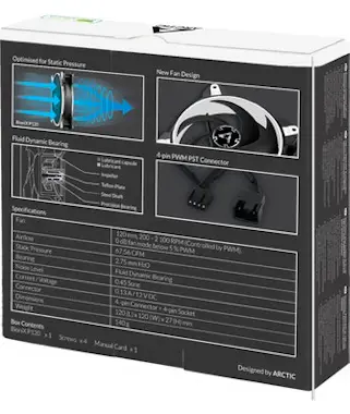 Arctic ARCTIC BioniX P120 Carcasa del ordenador Enfriador Arctic ARCTIC BioniX P120 Carcasa del ordenador Enfriador