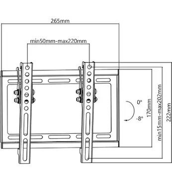 Generica Napofix 030 soporte de pared para pantalla plana 1 Generica Napofix 030 soporte de pared para pantalla plana 1