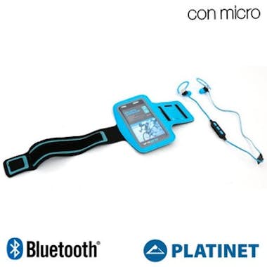 Platinet Funda Neopreno Running + Auriculares Universal Blu Platinet Funda Neopreno Running + Auriculares Universal Blu