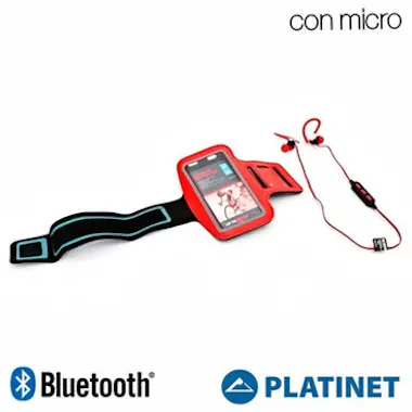 Platinet Funda Neopreno Running + Auriculares Universal Blu Platinet Funda Neopreno Running + Auriculares Universal Blu