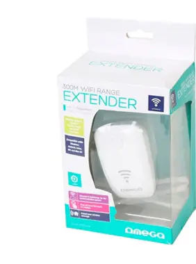 Omega Repetidor Wifi 300 Mbps Blanco Omega Repetidor Wifi 300 Mbps Blanco