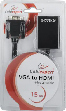 Gembird Gembird A-VGA-HDMI-01 HDMI 19 pin Negro adaptador Gembird Gembird A-VGA-HDMI-01 HDMI 19 pin Negro adaptador