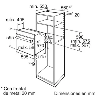 Bosch Bosch HBA43S320E Horno eléctrico 61L A Blanco horn Bosch Bosch HBA43S320E Horno eléctrico 61L A Blanco horn